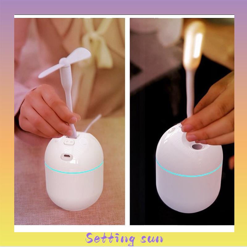 Air Humidifier Mini Portabel USB Aroma Minyak Esensial Diffuser Mobil Aromaterapi Minyak Humidifier Ultrasonic Cool Mist Fogger Mist Maker 220 Ml (Putih) TN