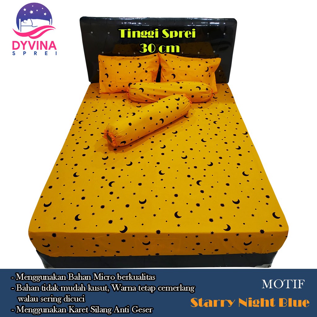 Sprei Set Microtex Tinggi 30 Cm free Karet Anti Geser - Collection A