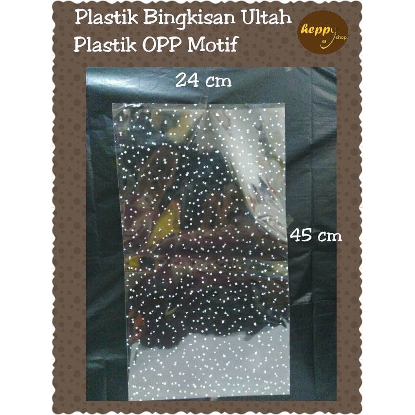 

Dijual Plastik OPP Motif 24 x 45 Plastik Bingkisan Ultah Murah
