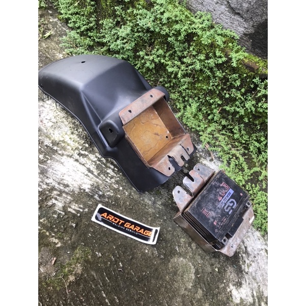 pangkon dudukan aki Gl pro set slebor besi galvanis