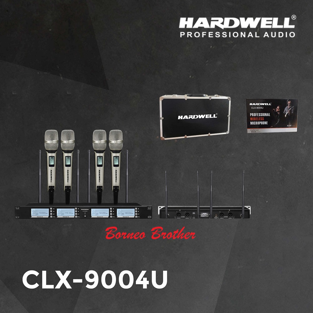 Mic Wireless Hardwell CLX 9004U CLX-9004U CLX 9004 U Original 4 Handle Handheld Mic