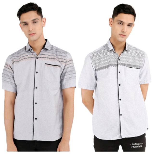 Kemeja Pria Lengan Pendek Geometrik by Dazed Fashion