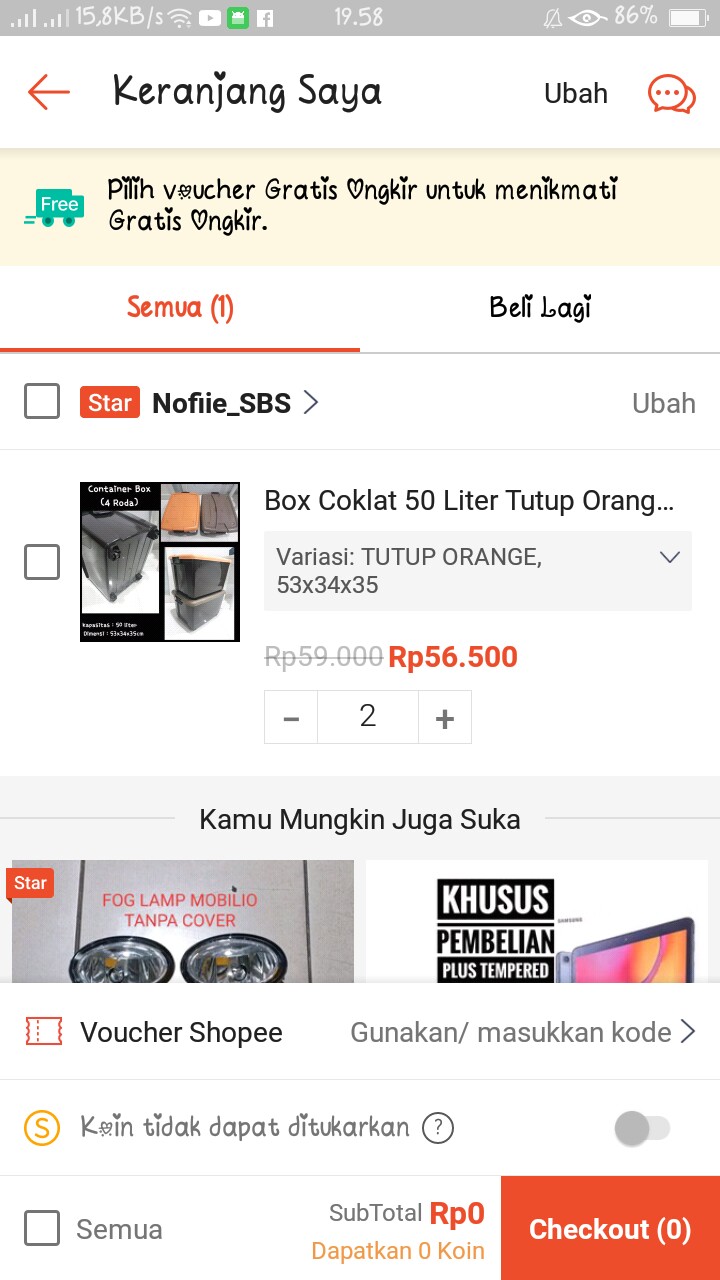 Box Container Dgn Roda 50 Liter | Box Container 50l