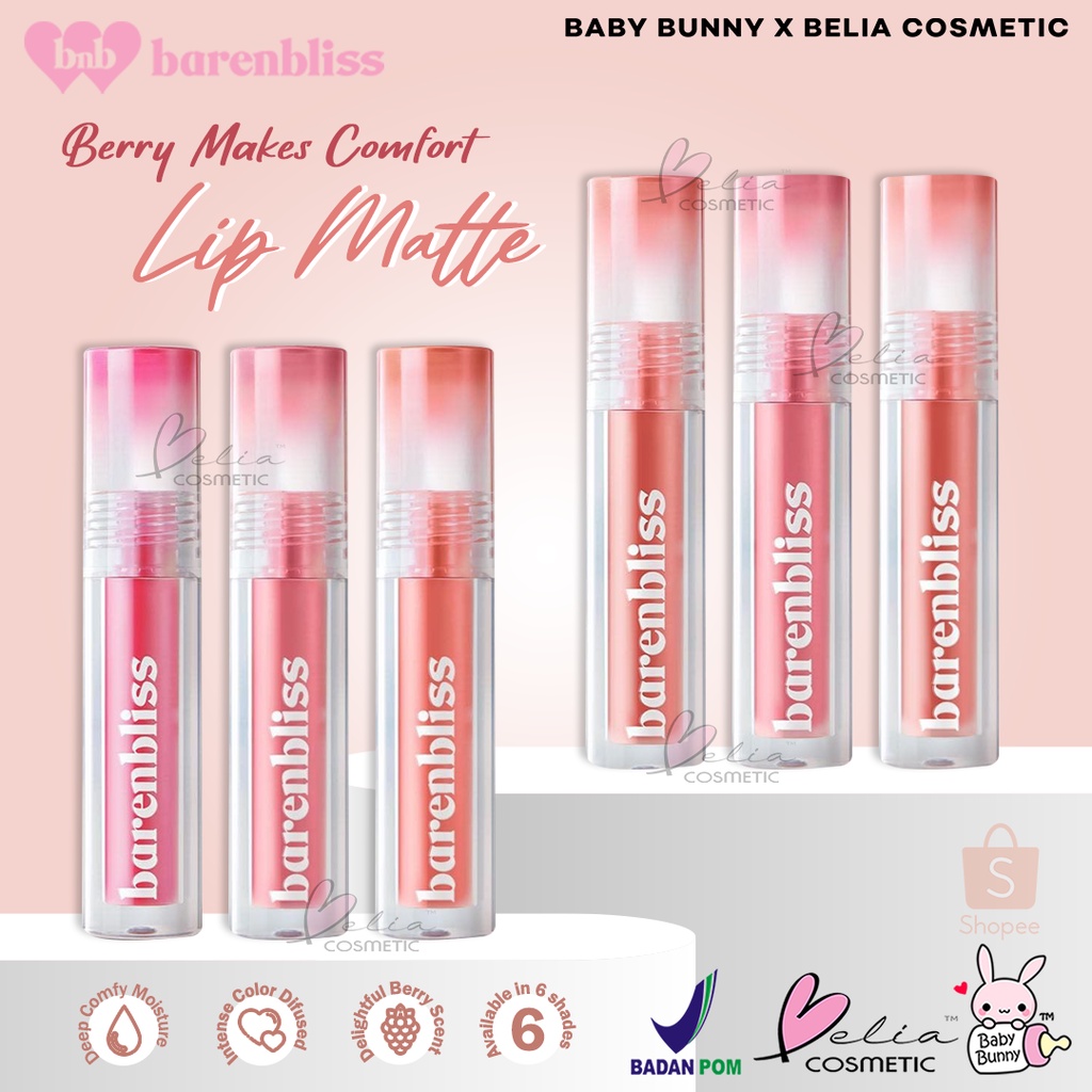 ❤ BELIA ❤ BNB Barenbliss Berry Makes Comfort Lip Matte | Lip Cream | Lip Velvet | Lipstick | BPOM