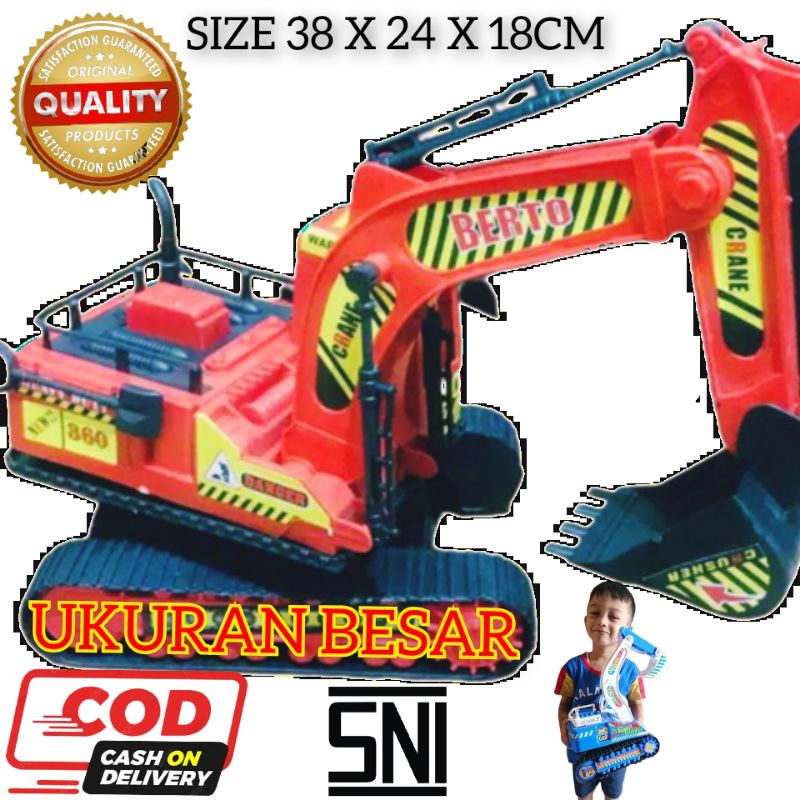 Mainan beko excavator besar / mobil truk bego jumbo / mainan anak eskavator alat berat