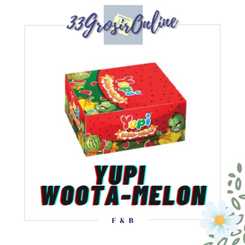 

Yupi Yuppy Woota-Melon / Wotaa Melon / 1 box isi 24 pcs / 350 gram / Snack