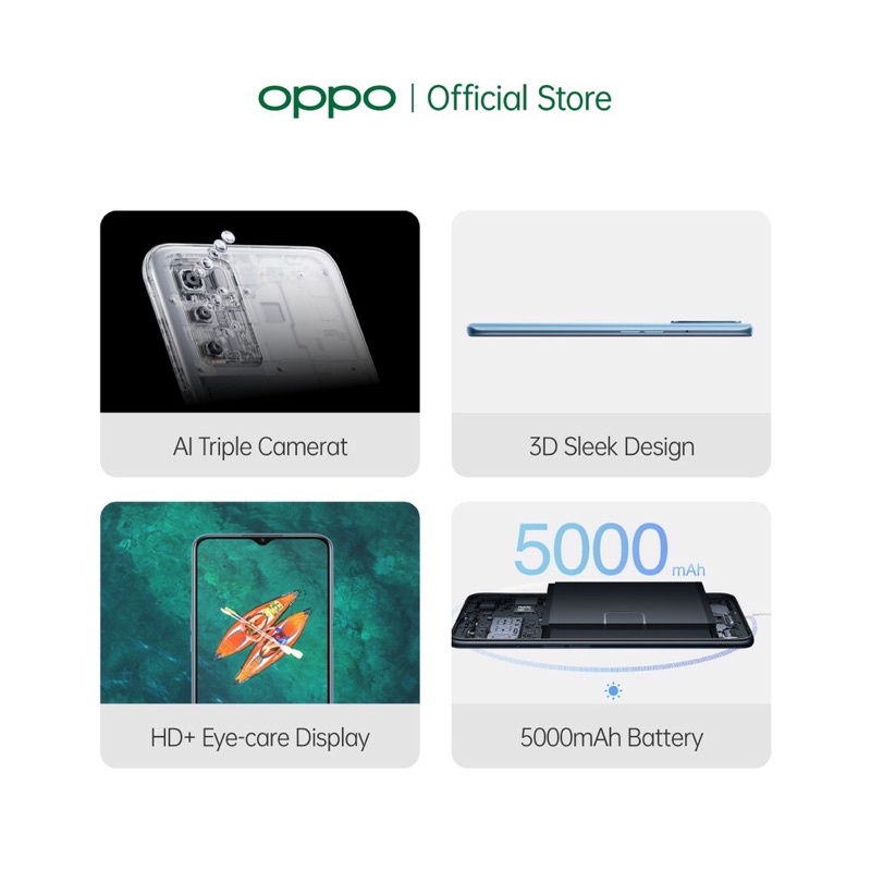 OPPO A16 3GB/32GB [13MP Triple Camera, HD+ Eye-care Display, 5000mAh]