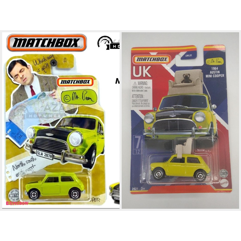 BEST SELLER | Diecast Matchbox MINI COOPER Mr Bean Kuning MBX Mobil Mainan Anak Classics Vintage Klasik Classic Teddy Bear