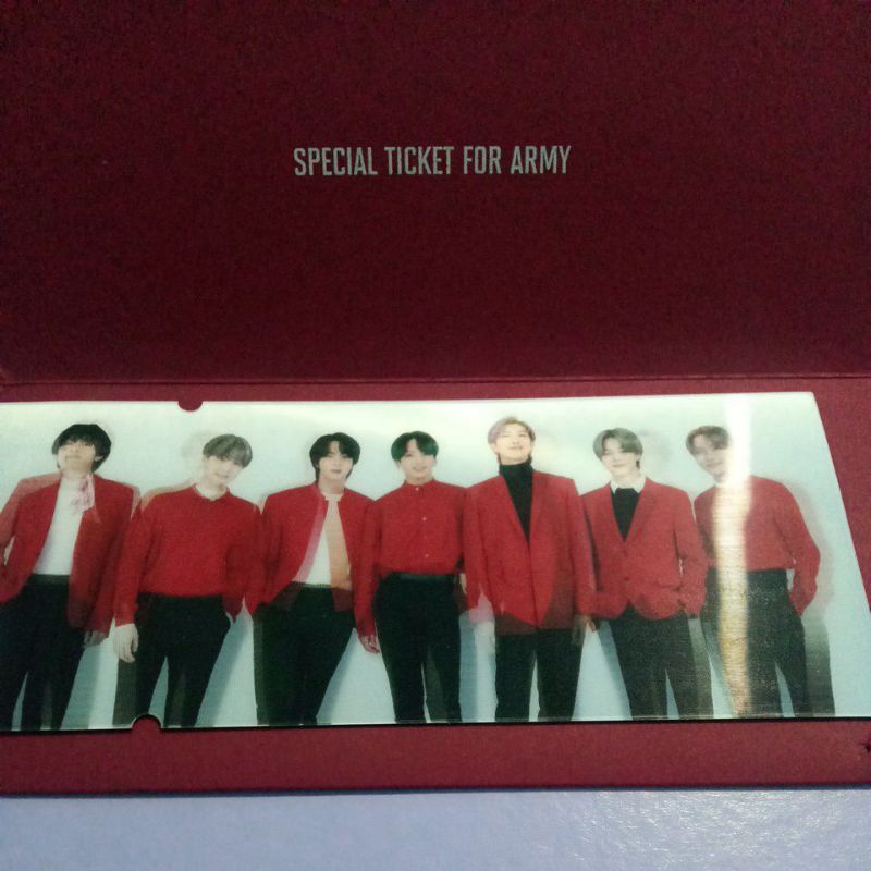 Lenticular tiket mots one bts