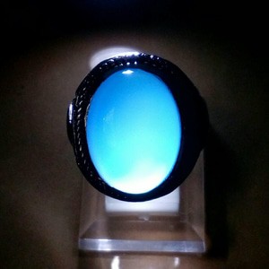 CINCIN BATU AKIK BLUE SKY CHALSEDONY WARNA TOP