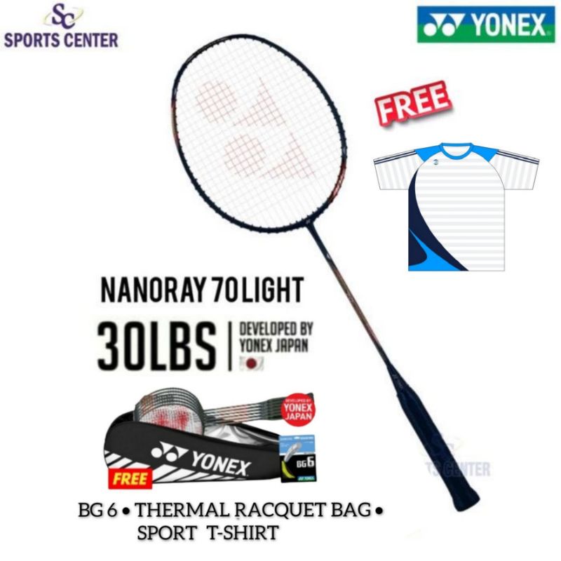 Jual New Color Full Set Raket Badminton Yonex Nanoray 70 Light 5U G5 ...