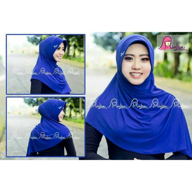 Bergo Basic Elektrik / Jilbab Elektrik / Jilbab Biru