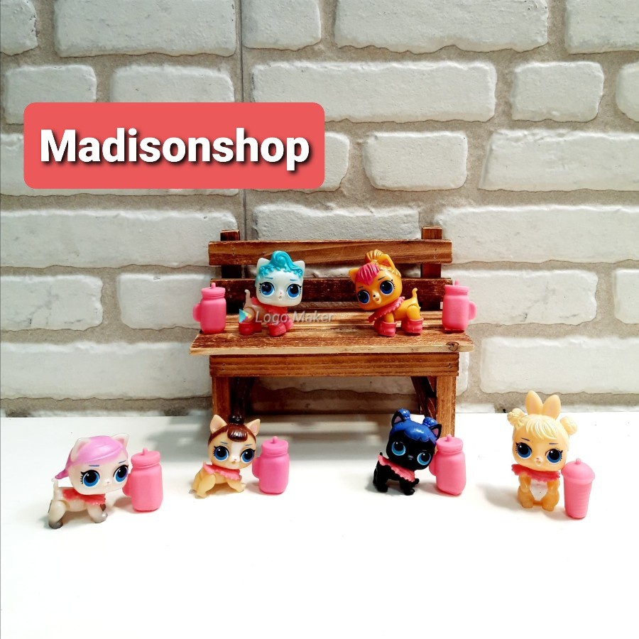 LOL Pets set 6 figure set koleksi kado mainan anak murah figure party