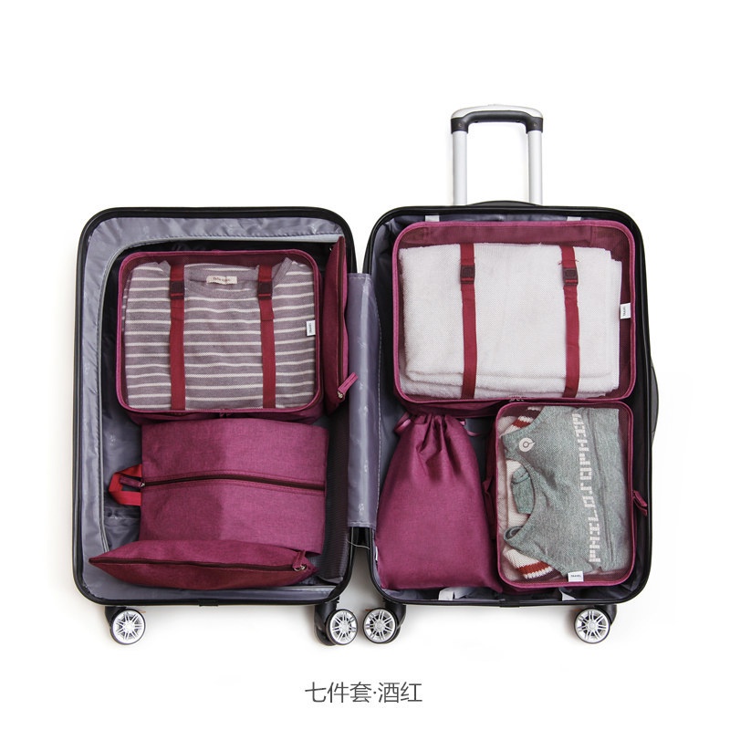 Travel Luggage Organizer Bag 7 IN 1 ( 1 set isi 7 pcs tas dengan model berbeda)