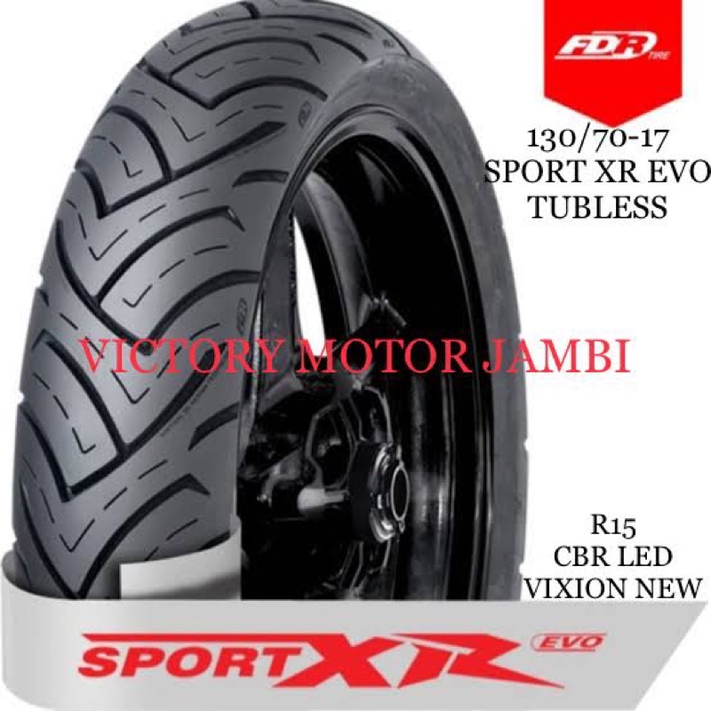 BAN LUAR BELAKANG VIXION NEW 130/70-17 SPORT XR EVO TUBLESS FDR