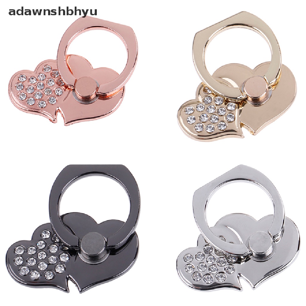 Adawnshbhyu Heart grip ring stand holder Untuk Semua Handphone Hp tablet 360jari