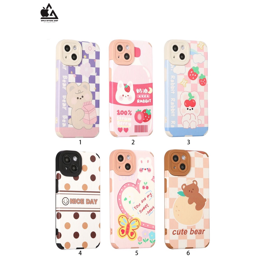 Softcase Lucu Leather Motif Bear REDMI NOTE 11 4G NOTE 11 PRO 4G 10C  Soft Case Korean Hellokitty Clear Bening SILIKON MEWAH Camera Kamera Protection