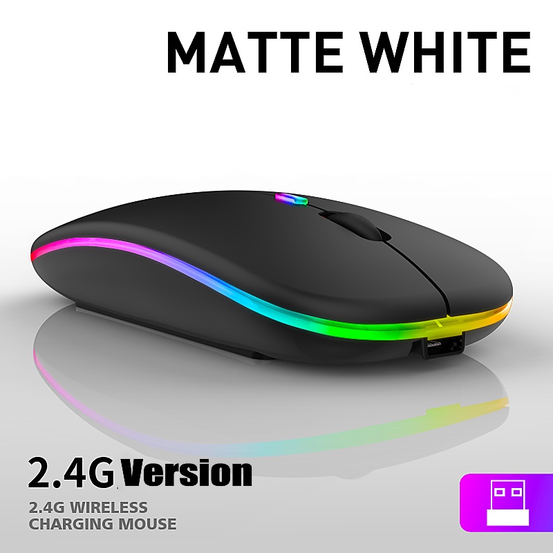 New bluetooth dual-mode wireless mouse charging mute computer notebook office gaming luminous mouse 2.4G