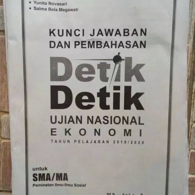 Kunci Jawaban Detik Detik Ujian Nasional Un Ekonomi Untuk Sma Ma T P 2019 2020 Shopee Indonesia