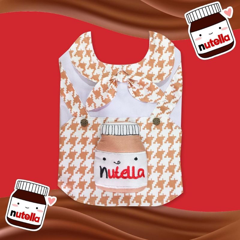 Baju Kucing Murah Lucu/Baju Anjing Motif Nutella/Kaos Kucing Kaos Anjing Kecil dan Besar Lucu
