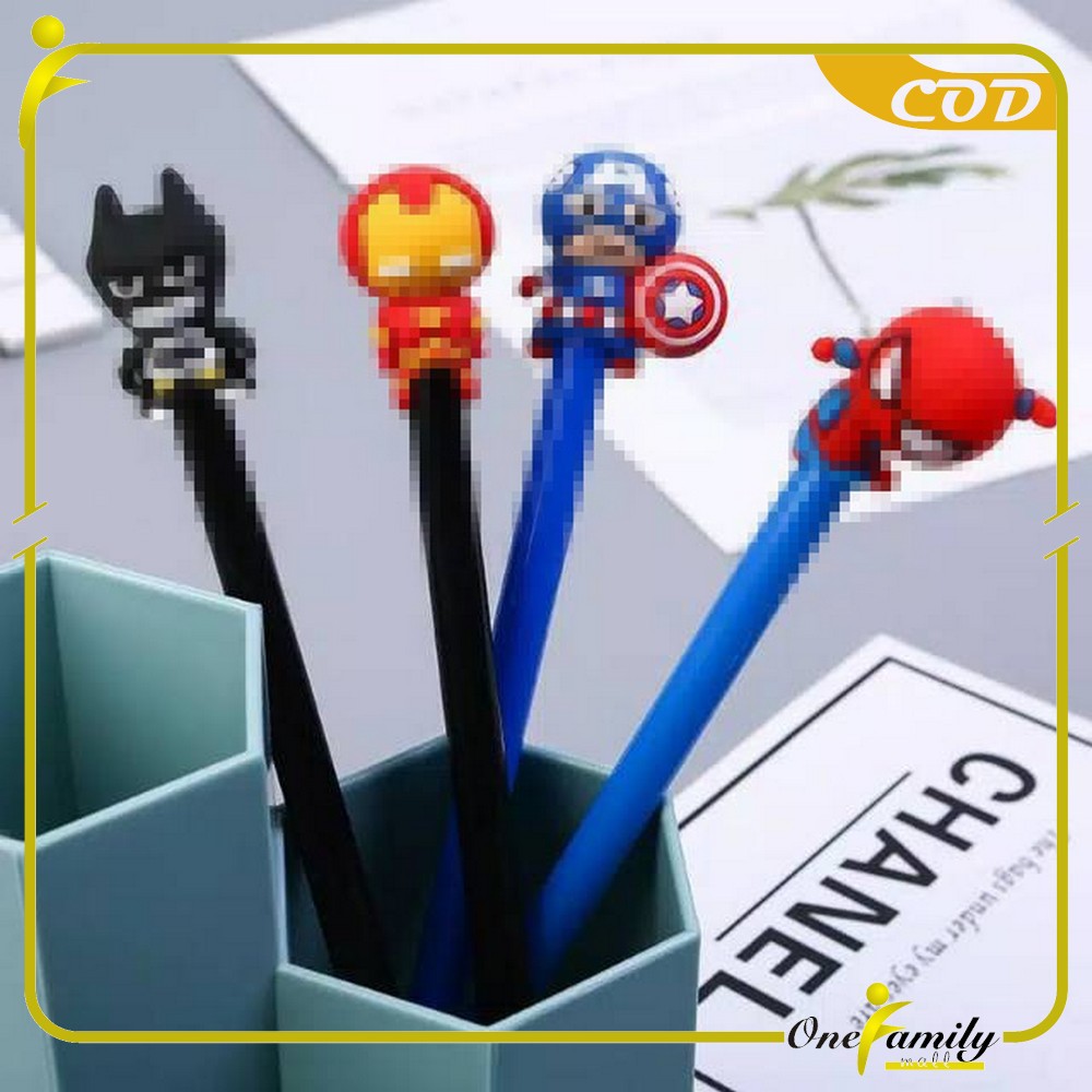 

ONE - A12 Pena Pulpen Karakter hero / Pena hero Alat Tulis lucu unik