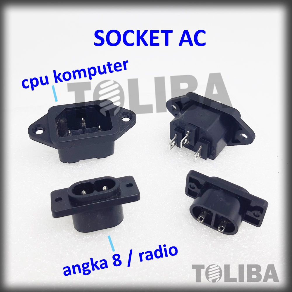 soket cpu socket komputer cowo male / konektor power soket ac soket angka 8 soket radio soket elektronik