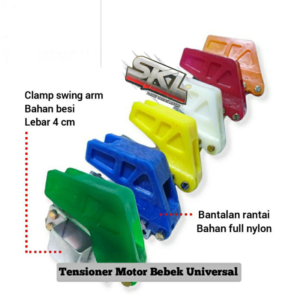 Stabilizer Tensioner Rantai Motor Bebek Trail Universal Penahan Penyangga Rantai