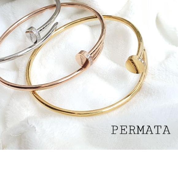 Gelang Paku CT Fleksibel Halus Titanium Antikarat Premium