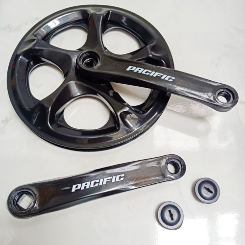 GEAR CRANK GIR DEPAN SEPEDA 52T DOUBLE COVER 52 T ARM 170 MTB LIPAT MINION FIXIE SINGLE MULTI BMX