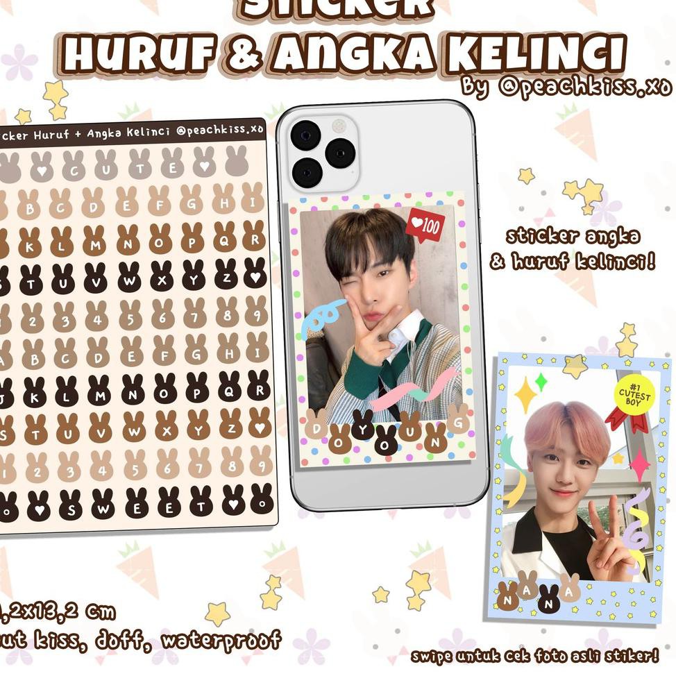 

Mall Sticker untuk Dekorasi Photocard / Polcos Huruf & Angka Kelinci by @peachkiss.xo