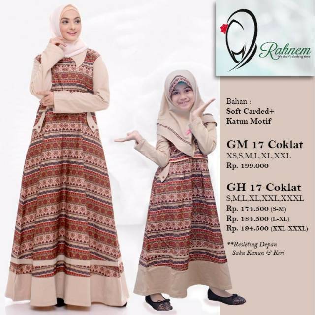 Gamis Rahnem Couple ibu dan anak