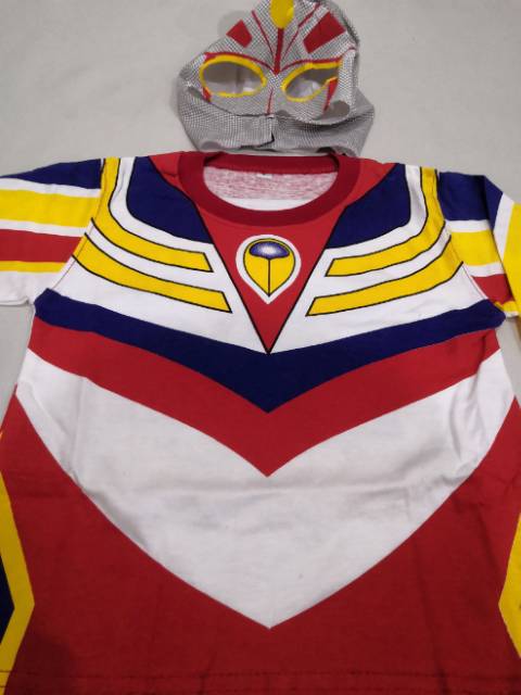 Baju Kostum Anak Ultraman Putih Setelan Panjang Karakter Cowok