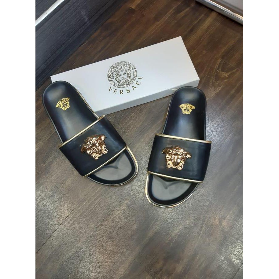 Barang Berkualitas Sendal slip on pria versace mirror 1:1 quality BARANG BAGUS