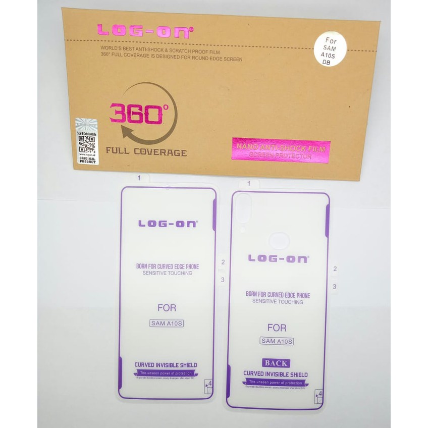 ANTISHOCK LOG ON SAMSUNG A10S SCREEN PROTECTOR DEPAN&amp;BELAKANG - ANTI GORES JELLY