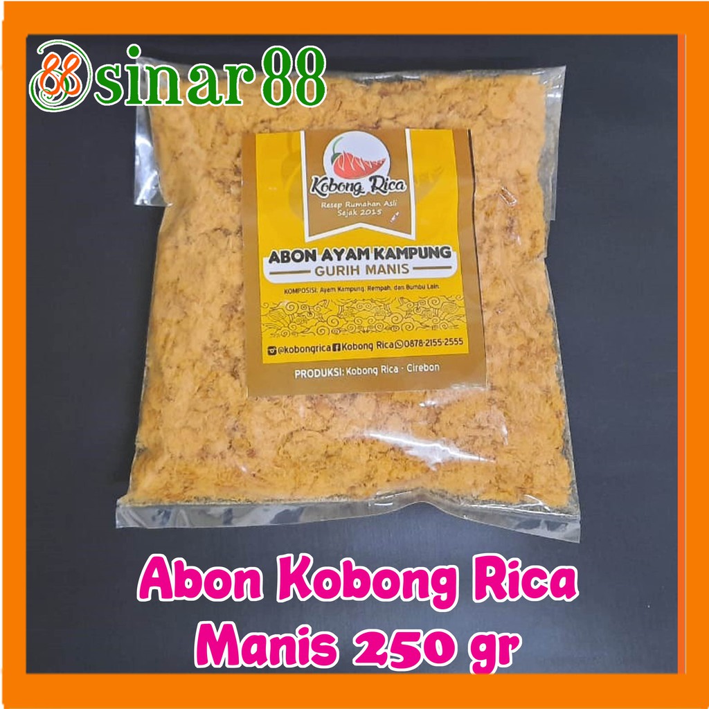 

Abon Ayam Kampung 250gr (Kobong Rica Gurih Manis) / Chicken Floss 250gr