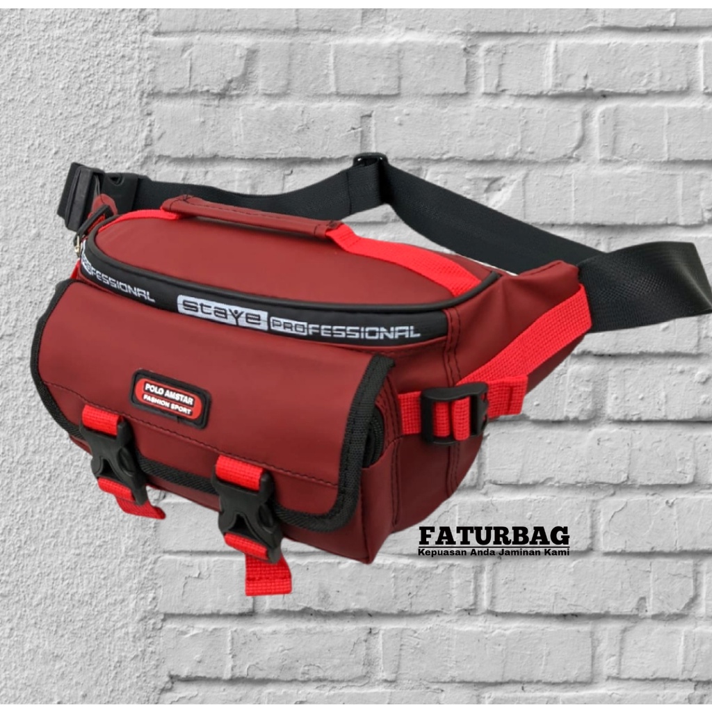 Tas Pria Waistbag Tas Pinggang Tas Selempang 100% Waaterproof Tas Pinggang Sporty Tas Outdoor Tas Selempang Pria Dewasa