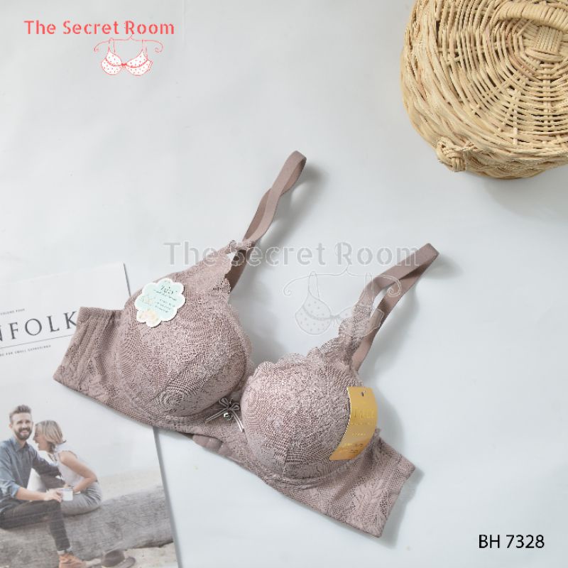 TALLY BRA BH 7328 | CUP B BESAR | BUSA TIPIS | ADA KAWAT | BAHAN RENDA | SIZE 34-38