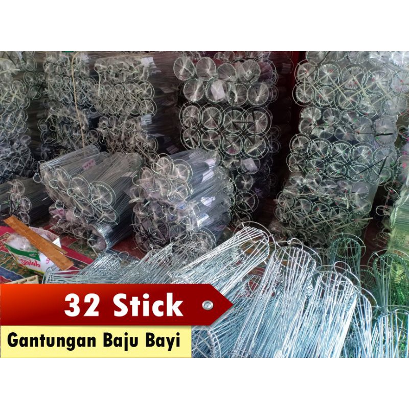 GANTUNGAN BAJU BAYI 32 STICK, GANTUNGAN LIPAT