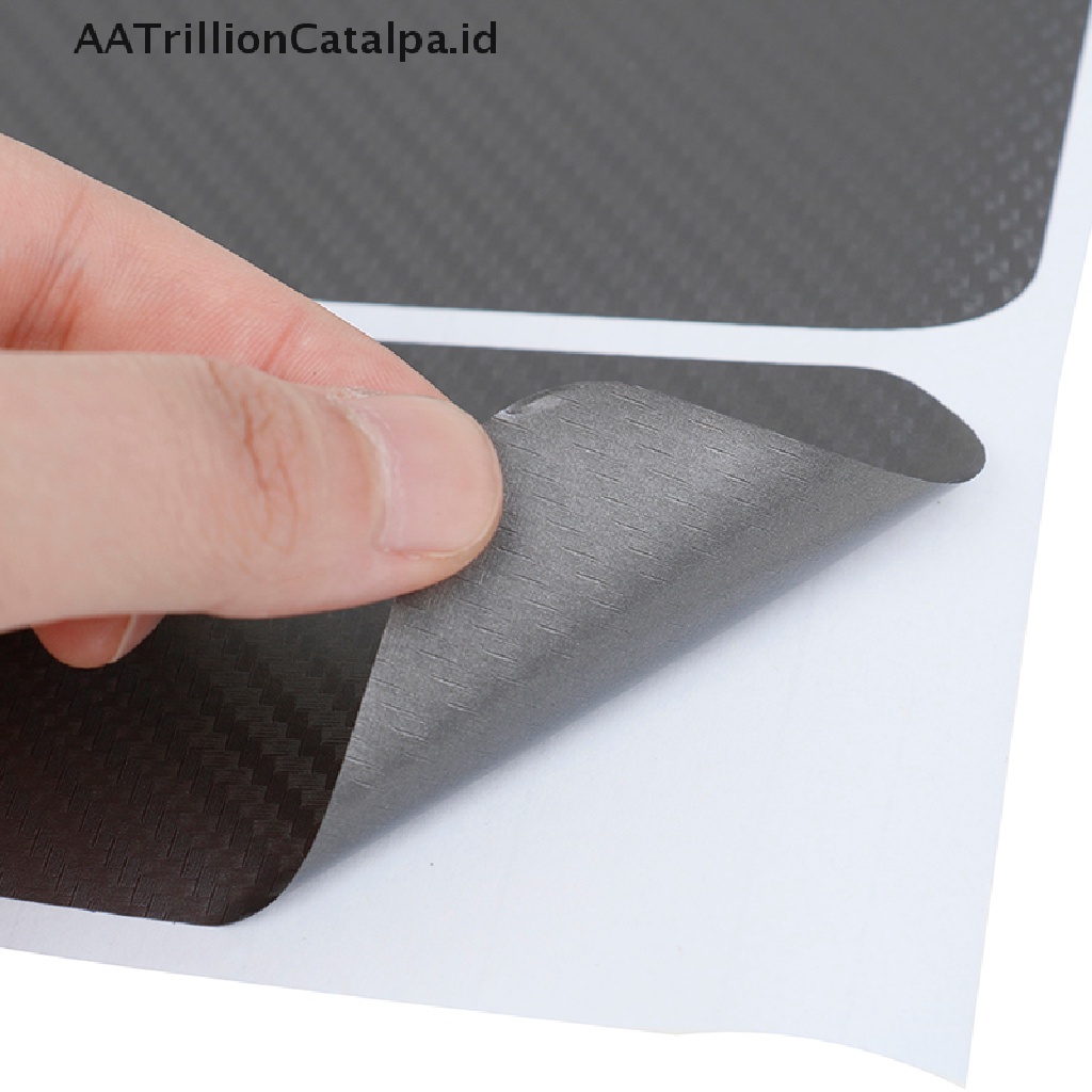 Aatrillioncatalpa 4Pcs Stiker carbon fiber Pelindung pedal Pintu Mobil Warna Abu