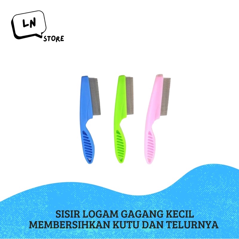 Sisir / Serit Logam Membersihkan Kutu Kucing