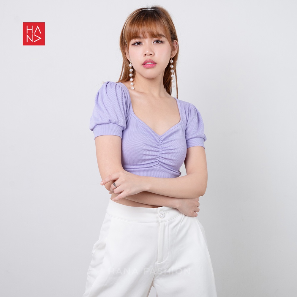 HanaFashion JKT - Fiore Crop T-shirt Wanita / Crop Top - TS211