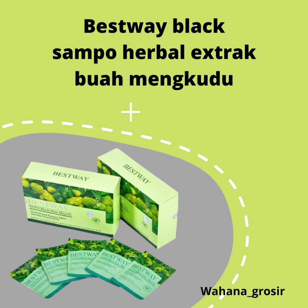 SHAMPO BESTWAY NONI BLACK HAIR MAGIC  BPOM EXTRAK BUAH MENGKUDU NUTRISI RAMBUT SEHAT BESTWAY BLACK