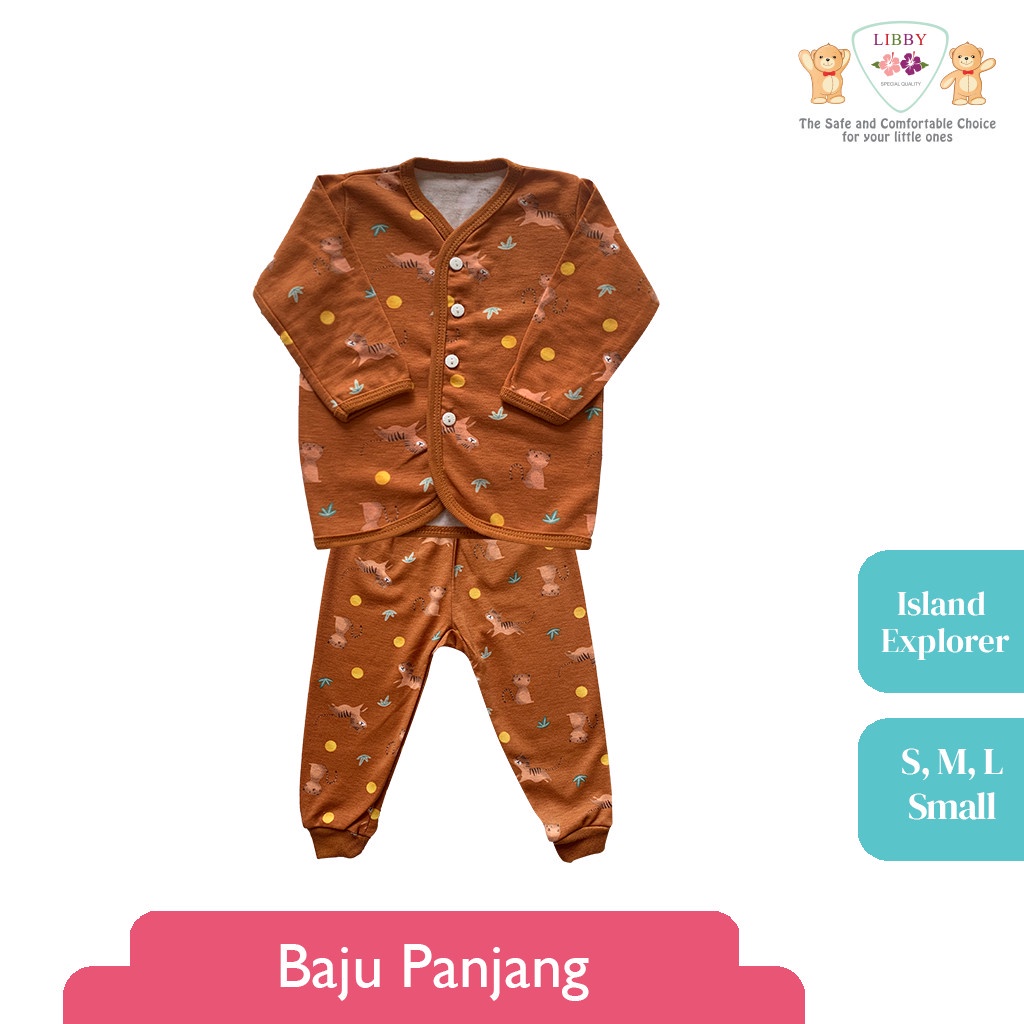 Baju Bayi Setelan Panjang Anak Kecil Motif LIBBY Island Explorer (1 Stel)