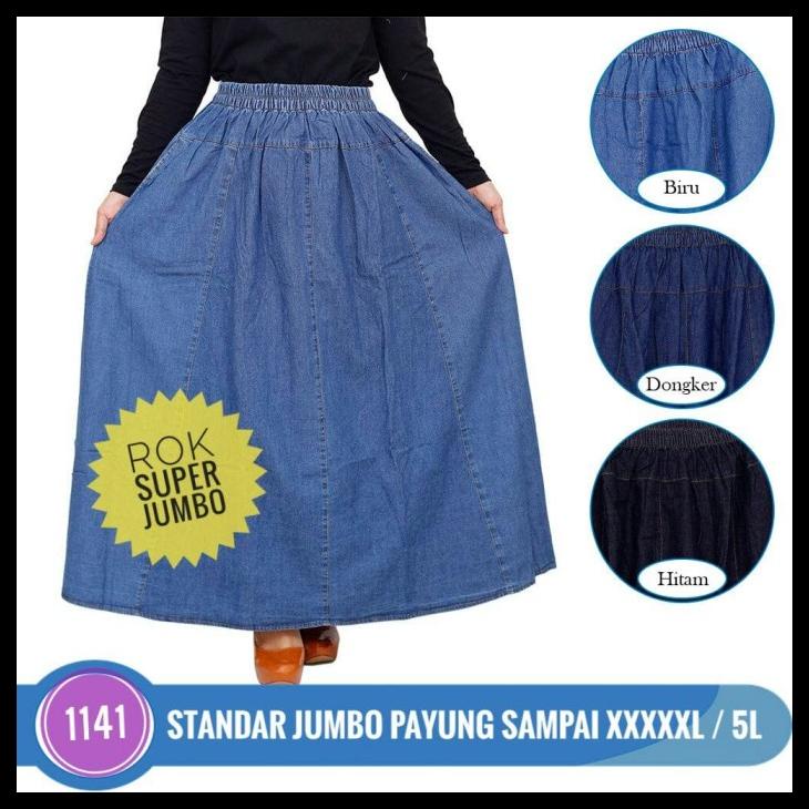 Rok Jumbo Rok Panjang Big Size Rok Xxxxl 3L 4L Rok Lebar Klok Karet Kode 41