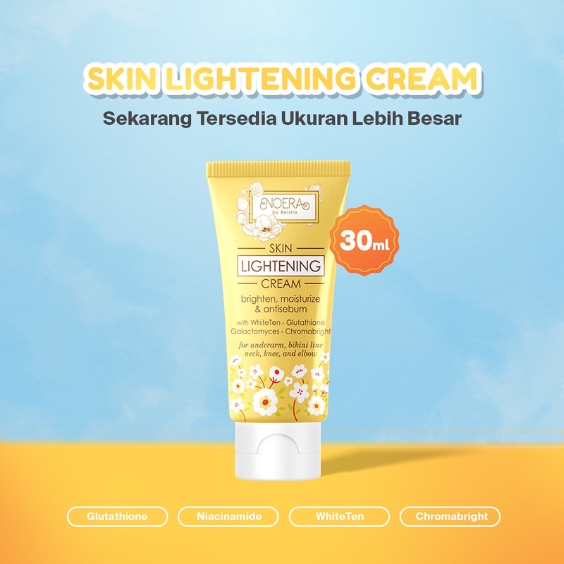 Noera Skin Lightening Cream | Armpit Cream Pemutih Lipatan Pemutih Ketiak Pemutih Selangkangan - BPOM