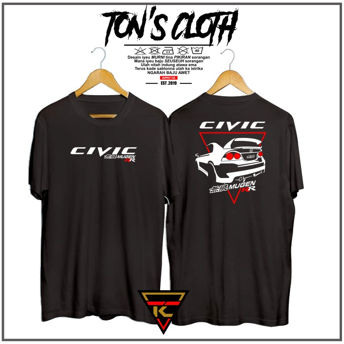 Kaos Baju Honda Civic FD Mugen RR Indonesia Distro Terlaris