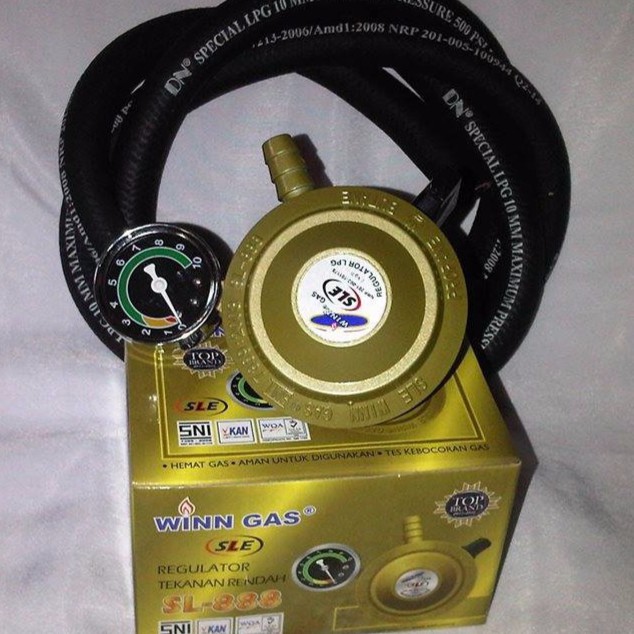 Regulator Matic ZHELGAZ WINN GAS SL 888 Manometer Selang Gas LPG Zhelgaz 500 PSI