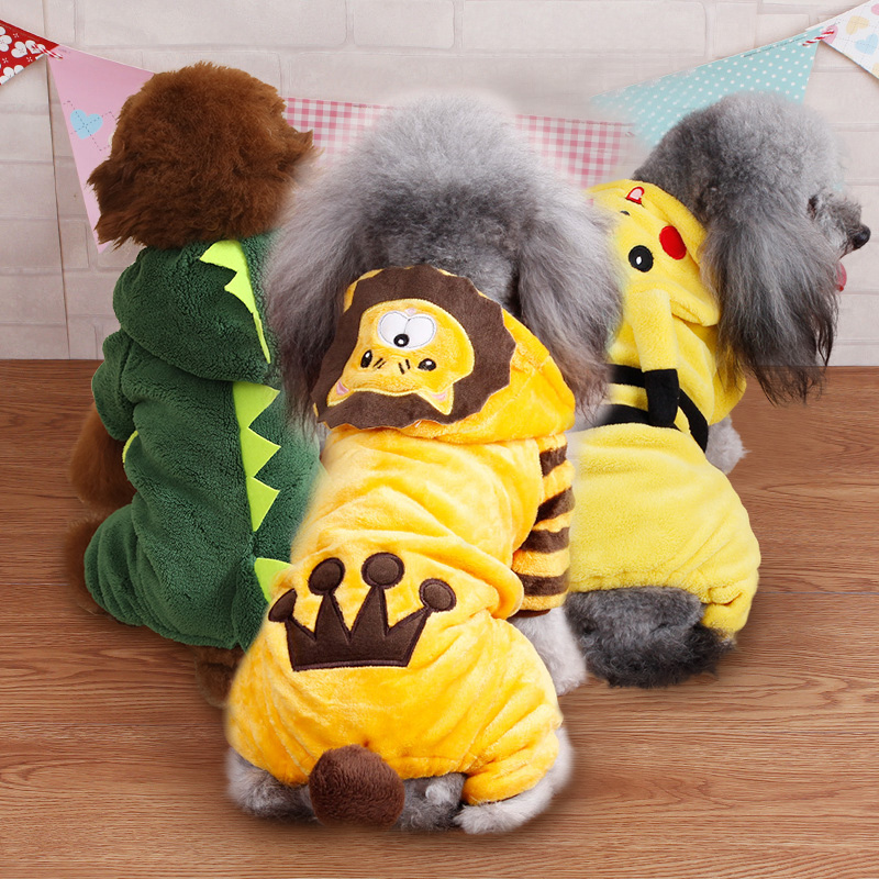 ★〓YUFeiPet〓★ Special Offer Pet Transform Into Pet Clothes Dog Coral Fleece Sweater Cat Hoodie Autumn and Winter Pet Costume