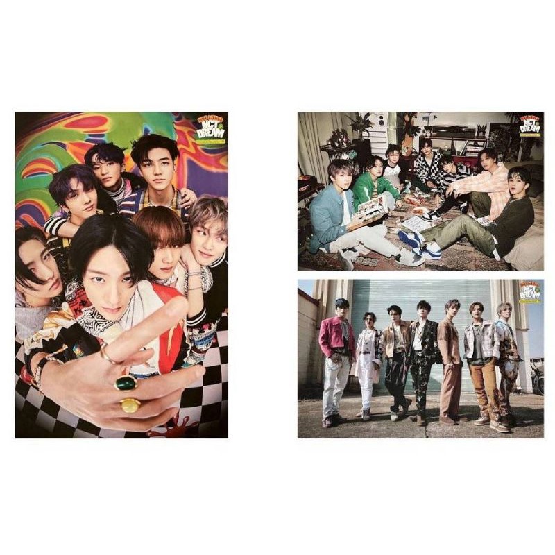 Rolled Poster Hot Sauce SET (Crazy, Boring & Chilling) & Folded Poster Haechan NCT Photobook