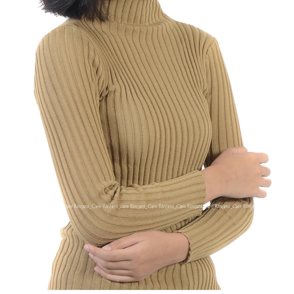 Inner Rajut Aisha Hijab Baju Dalaman Turtleneck Knit Manset DAISY SALUR SWEATER